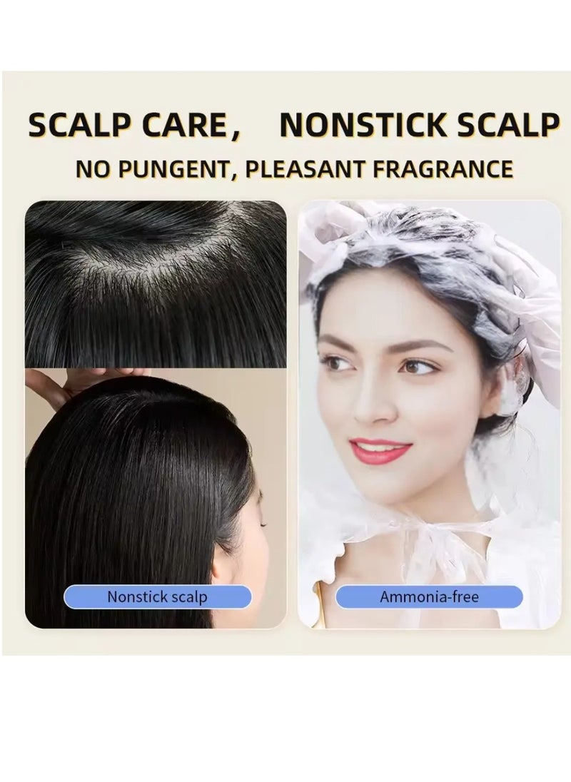 Carthaea - 500ml Black Hair Dye Shampoo Grey and White Hair Coverage Hair Color Shampoo for Women and Men Long Lasting Deeply Nourishing and Anti Hair Fall Hair Color Shampoo Herbal Hair Dye Shampoo - Image 1