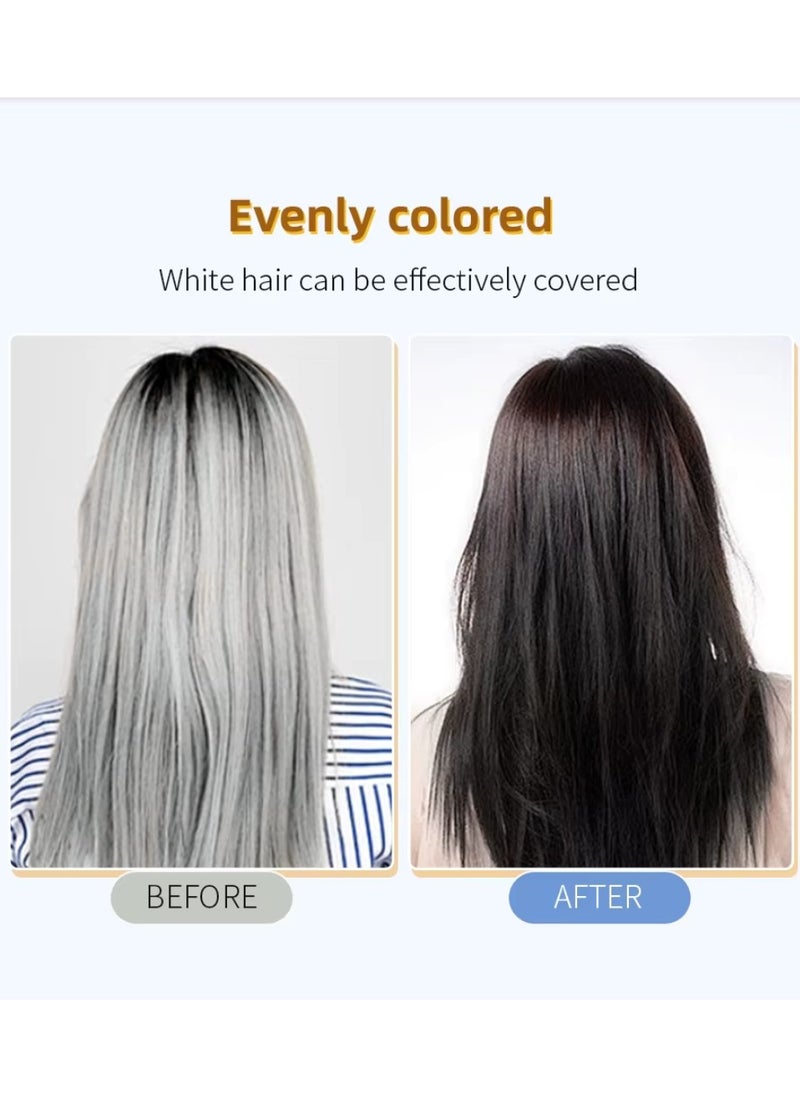 Carthaea - 500ml Black Hair Dye Shampoo Grey and White Hair Coverage Hair Color Shampoo for Women and Men Long Lasting Deeply Nourishing and Anti Hair Fall Hair Color Shampoo Herbal Hair Dye Shampoo - Image 1
