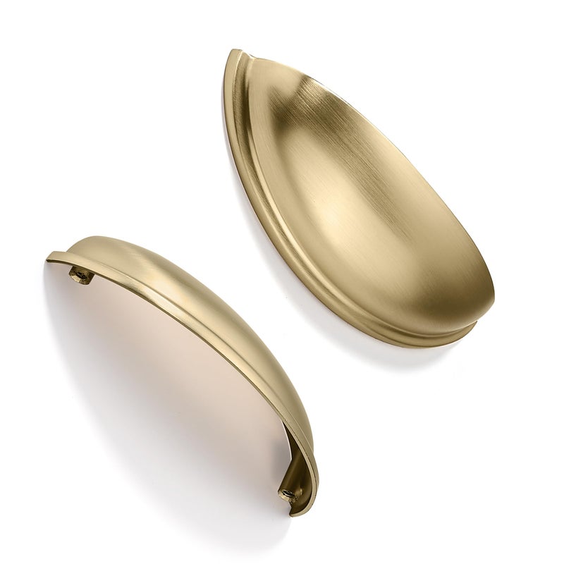 CABDM 10 Pack 4 Drawer Pulls Champagne Bronze Cabinet Cup Pulls Kitchen Hardware Cabinet Handles Drawer Handles Knobs 4 inch 102mm Center to Center - Image 2
