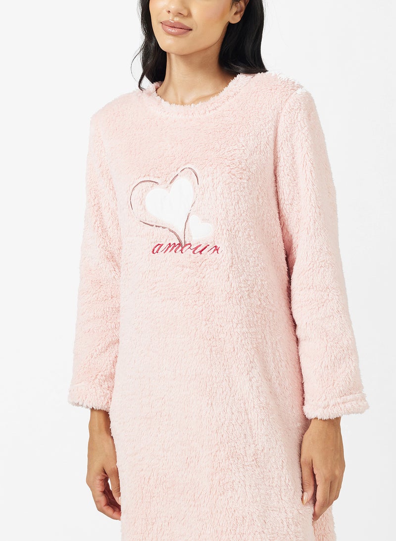 جينجر فستان تي شيرت من الفرو المريح - Image 3