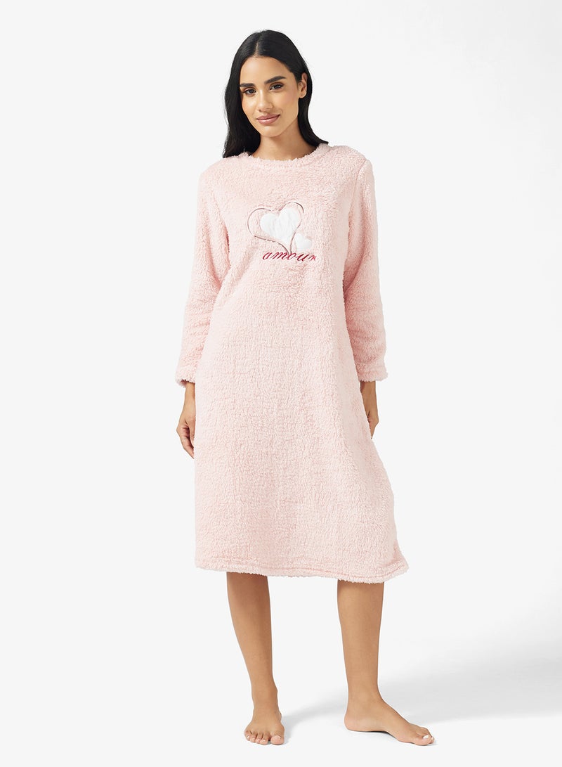 جينجر فستان تي شيرت من الفرو المريح - Image 4