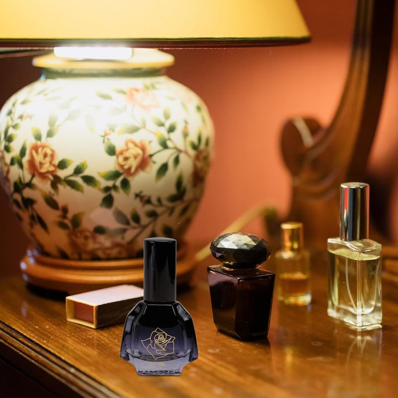 5 زجاجات رش عطور قابلة لإعادة التعبئة، سوداء اللون، بتقنية رذاذ ناعم، للاستخدام أثناء السفر والعناية الشخصية - Image 5