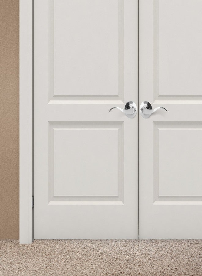 Berlin Modisch Dummy Lever Door Handle [Pack of Two] for Closets with a Satin Nickel Finish Single Side Non-Turning with a Door Bumper Wall Protectors - Image 2