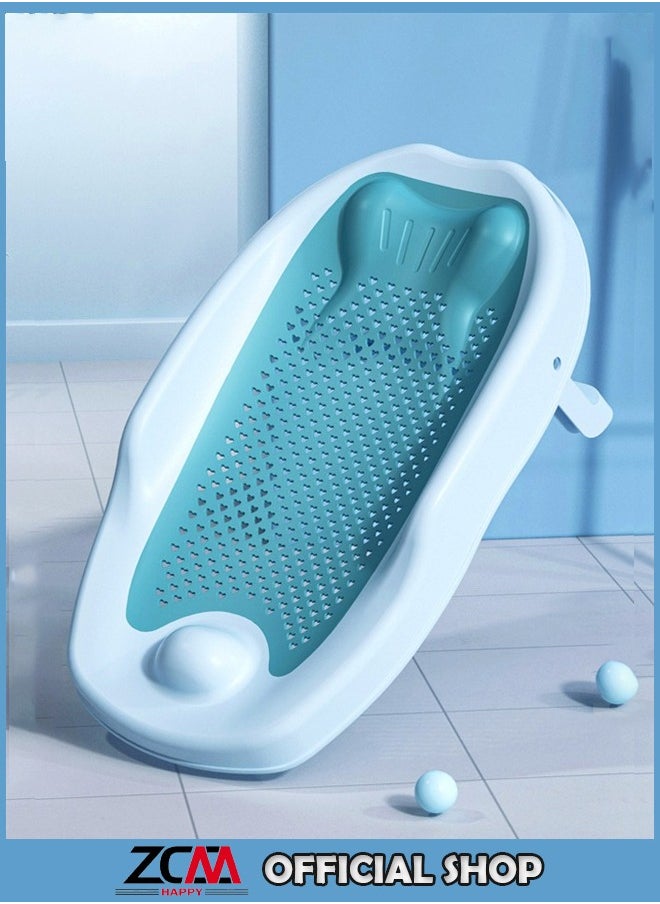 ZCM-HAPPY Baby Shower Support Safe Lying Baby Bath Support Seat Comfortable Non Slip Mat for Bathtub Ideal Bathing Solution for Newborns Infant Bathing Seat Non Slip Baby Bath Mat Toddler Bath Support Seat  - Image 1