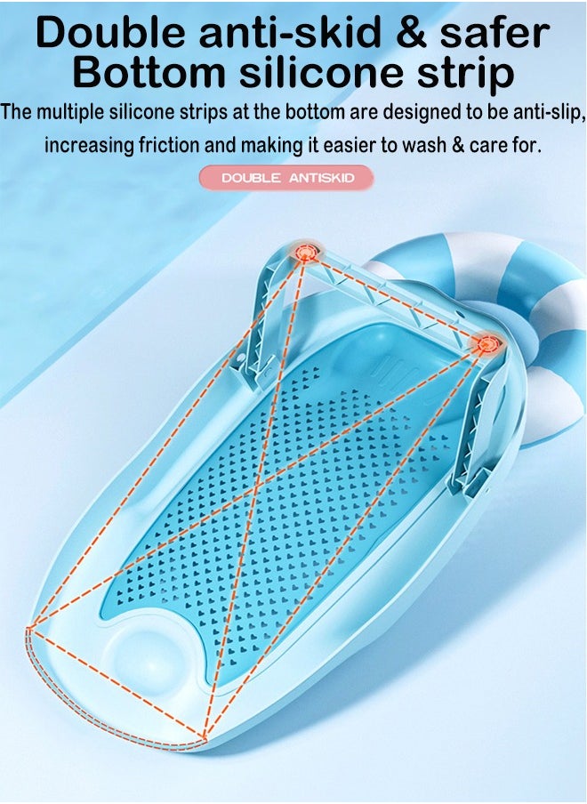 ZCM-HAPPY Baby Shower Support Safe Lying Baby Bath Support Seat Comfortable Non Slip Mat for Bathtub Ideal Bathing Solution for Newborns Infant Bathing Seat Non Slip Baby Bath Mat Toddler Bath Support Seat  - Image 3