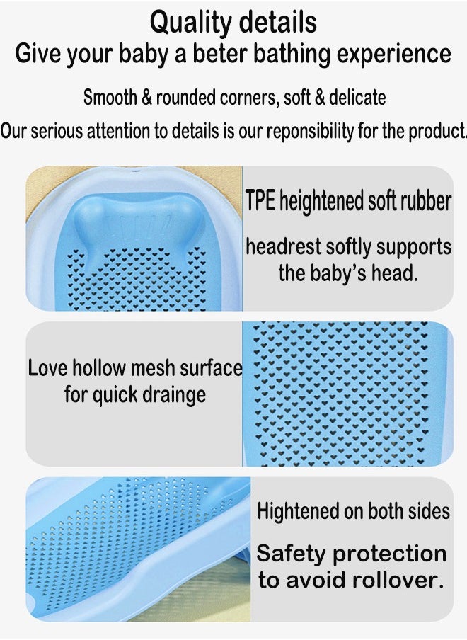 ZCM-HAPPY Baby Shower Support Safe Lying Baby Bath Support Seat Comfortable Non Slip Mat for Bathtub Ideal Bathing Solution for Newborns Infant Bathing Seat Non Slip Baby Bath Mat Toddler Bath Support Seat  - Image 5