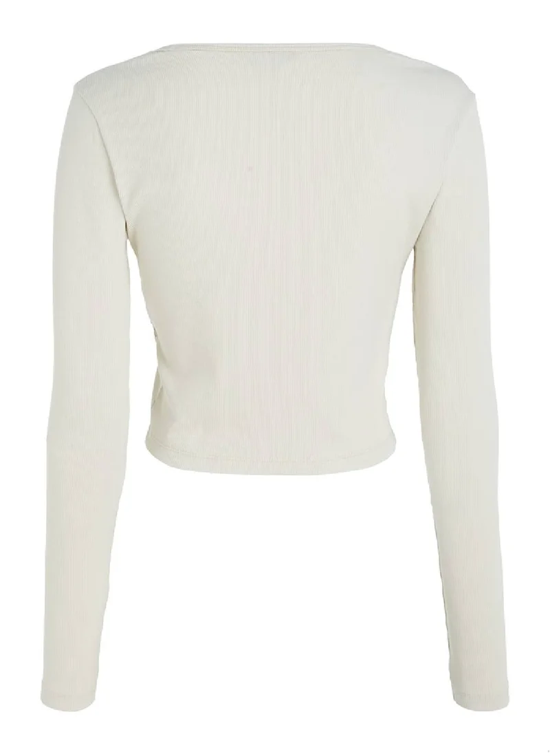 TOMMY JEANS Women's Essential Sweater - Cotton, Beige