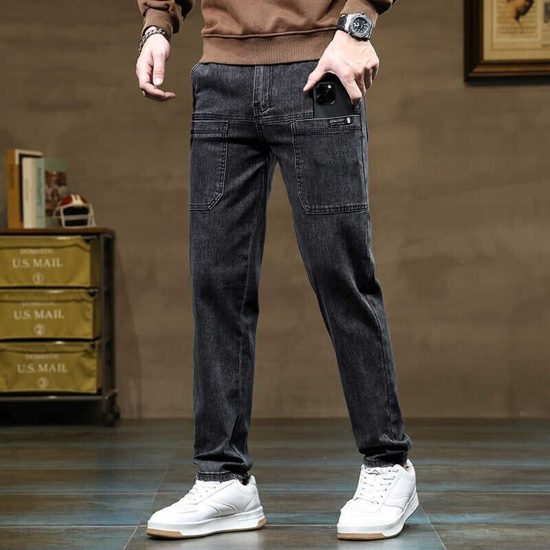 Unisex Classic Denim Jeans Loose Fit Daily Outdoor Wear - Image 4