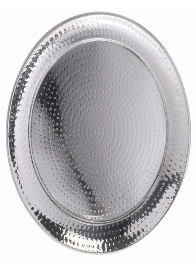 HUBERT Serving Tray with Hammered Finish Round - 18 1/2" Dia