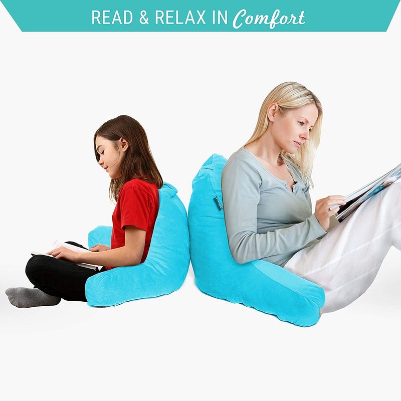 PUM PUM PumPum Back Rest Reading Pillow with Arm Rest Comfortable Support for Reading Watching TV or Relaxing SkyBlue - Image 5