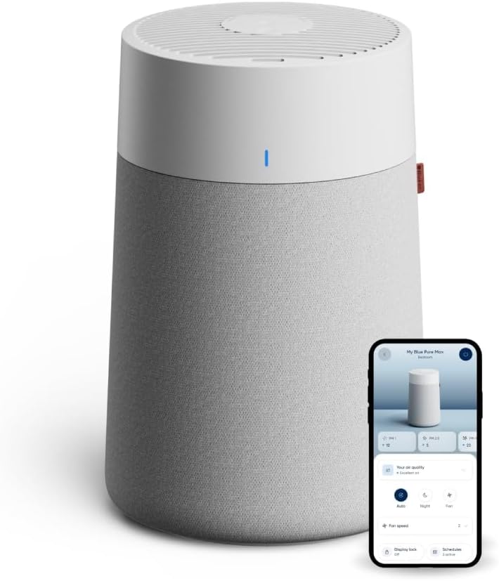 BLUEAIR Air Purifier for Rooms up to 43 m² | Blue Pure 511i Max | Smart, Quiet, HEPASilent Technology, Ideal for Home, Bedroom, Children's room, Against Dust, Allergens, Smoke, Mold, Pet hair - Image 1