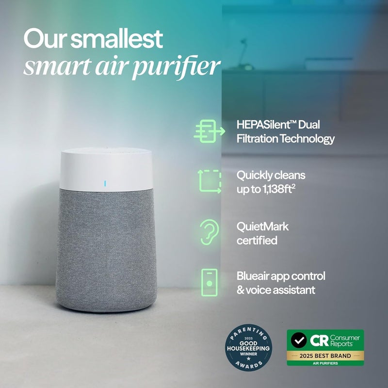 BLUEAIR Air Purifier for Rooms up to 43 m² | Blue Pure 511i Max | Smart, Quiet, HEPASilent Technology, Ideal for Home, Bedroom, Children's room, Against Dust, Allergens, Smoke, Mold, Pet hair - Image 2