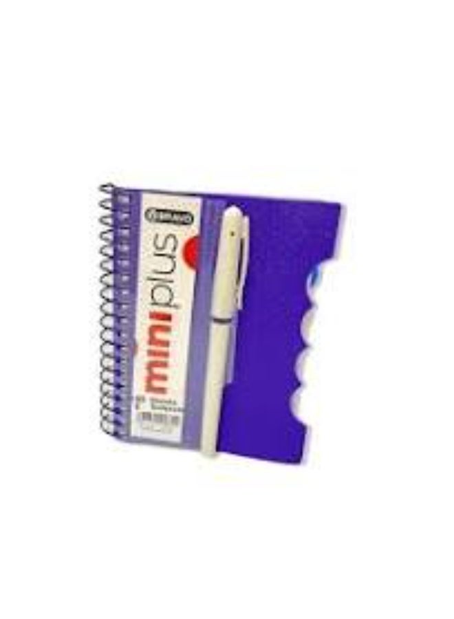 Bravo Mini Note Plus - 14.5*10 cm. - 130 Sheets - 5 Subjects - Blue, With Free Blue Bravo Pen - Image 2