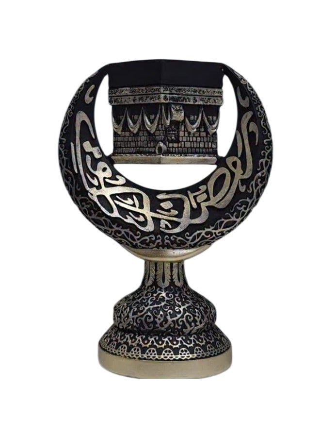 Islamic Table Decor Crescent with Kaaba Crystal Sculpture - Image 2