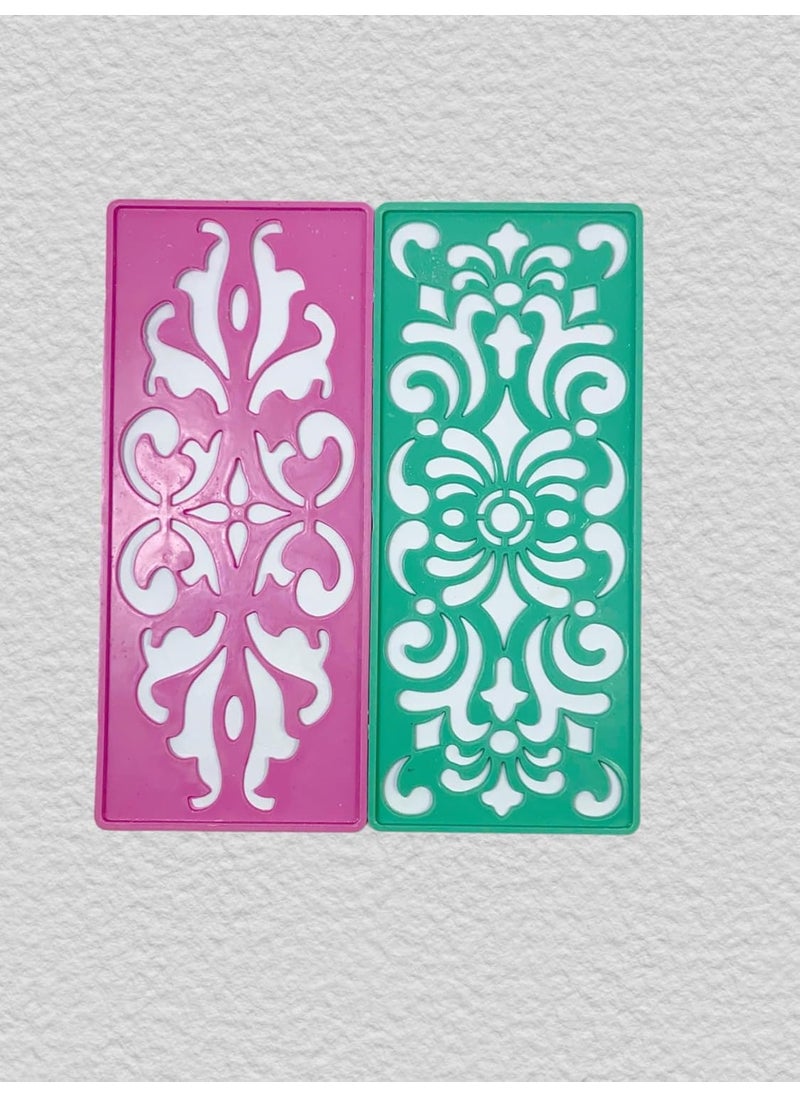 SESONBY Set of 6 Square Small Size Big Jali Rangoli Making Stencil Rangoli Stancils Tools Diwali Rangoli Rangoli Tools with Pre Drawn Design Design May Vary