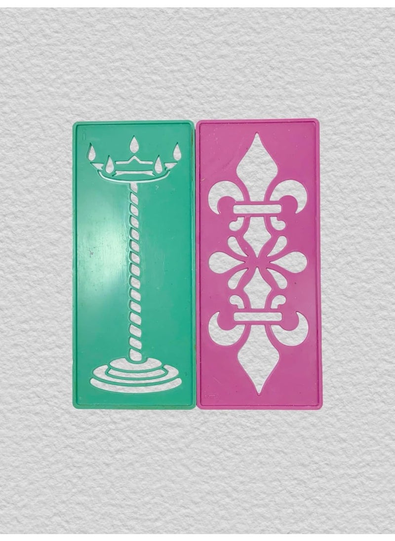 SESONBY Set of 6 Square Small Size Big Jali Rangoli Making Stencil Rangoli Stancils Tools Diwali Rangoli Rangoli Tools with Pre Drawn Design Design May Vary