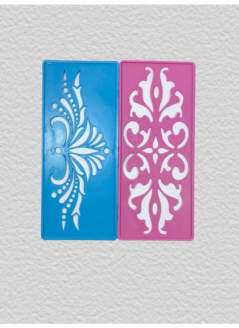 SESONBY Set of 6 Square Small Size Big Jali Rangoli Making Stencil Rangoli Stancils Tools Diwali Rangoli Rangoli Tools with Pre Drawn Design Design May Vary