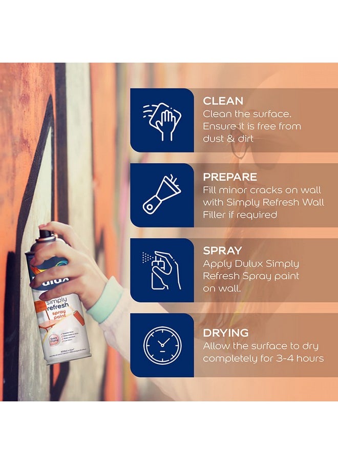 Dulux Simply Refresh Spray Paint | DIY, Quick Drying with Gloss finish for Metal, Wood, and Walls - 400ML (Golden_Brown) - pzsku/Z433FD1741D2FBE818E9CZ/45/_/1740982823/f531bd19-017e-4d84-83ad-f902e5a5eba5