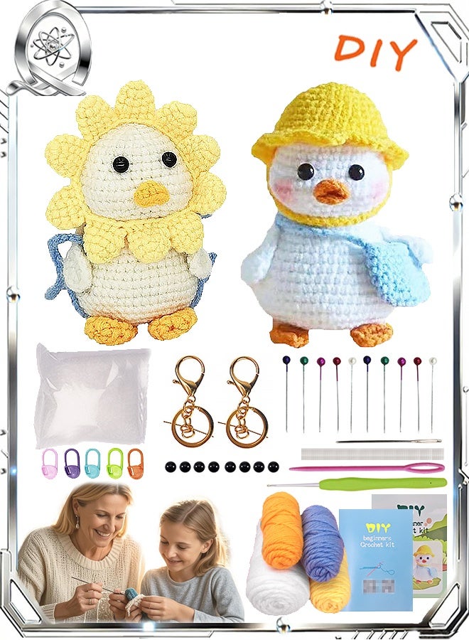 Quantum Crochet Kit, Duck Crochet Animal Kits, Beginner DIY Crochet Kit for Adults Kids - Image 1