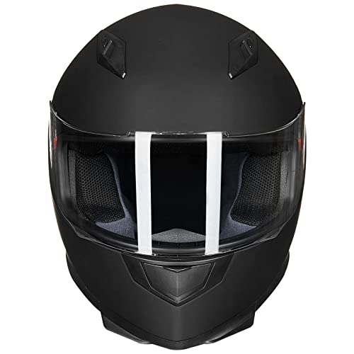 ILM Full Face Motorcycle Street Bike Helmet with Removable Winter Neck Scarf + 2 Visors DOT Model-JK313 (XL, Matte Black) - Image 3