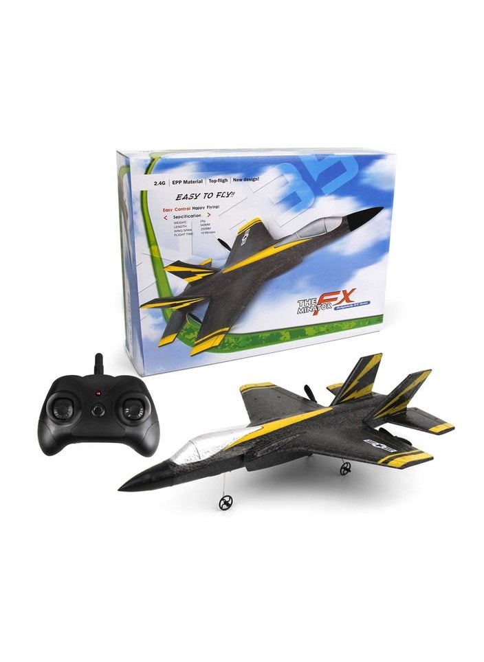 AROAQ RC Foam Aircraft Remote Control Airplane Foam Toys for Children F35II With Box Black  - Image 1