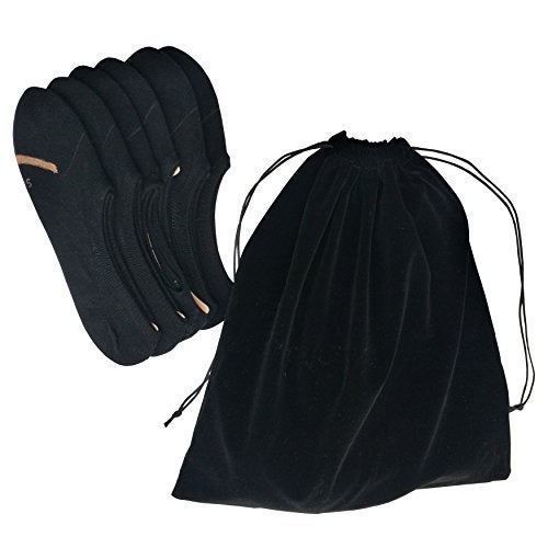 Sanrich 5 Pack Large Black Velvet Pouch Bags With Drawstring -14 x14 INCH Treat Bag Dust Bag For Gift Hair Dryer Hotel Storage Velvet Gym Bags Drawstring Cloth Packing - Image 5