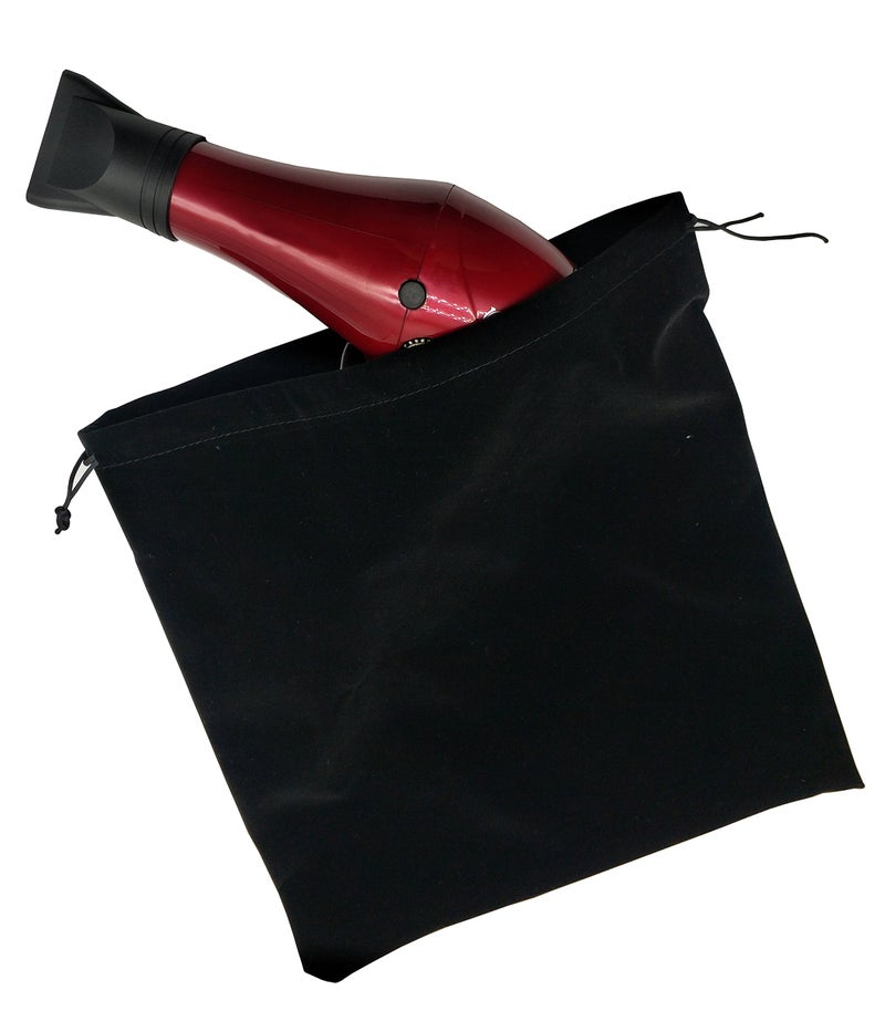 Sanrich 5 Pack Large Black Velvet Pouch Bags With Drawstring -14 x14 INCH Treat Bag Dust Bag For Gift Hair Dryer Hotel Storage Velvet Gym Bags Drawstring Cloth Packing - Image 2