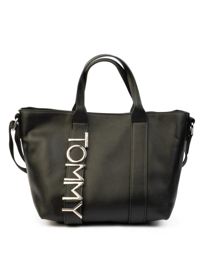 Hilfiger Denim Tommy Hilfiger Women’s Black Shoulder Handbag – Elegant Everyday Compact Bag - Image 1