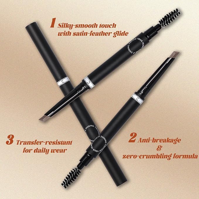 Precision Eyebrow Pen with DiamondShaped Tip Retractable Design Waterproof LongLasting Natural Brow Definition Taupe - Image 3