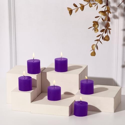 PROSPERRO LUMO by Parkash Candles Fragrance Votive Candle Set || Smokeless Scented || Aroma || Candles for Decoration || Wedding Decoration || Burns Upto 8 Hours | Pack of 6 | (Lavender) - Image 1