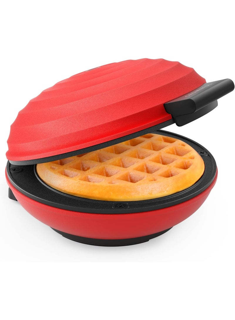 Crownful Mini Waffle Maker Machine, 4 Inch Chaffle Maker with Compact Design, Easy to Clean, Non-Stick Surface, Recipe Guide Included, Perfect for Breakfast, Dessert, Sandwich, or Other Snacks - Image 1