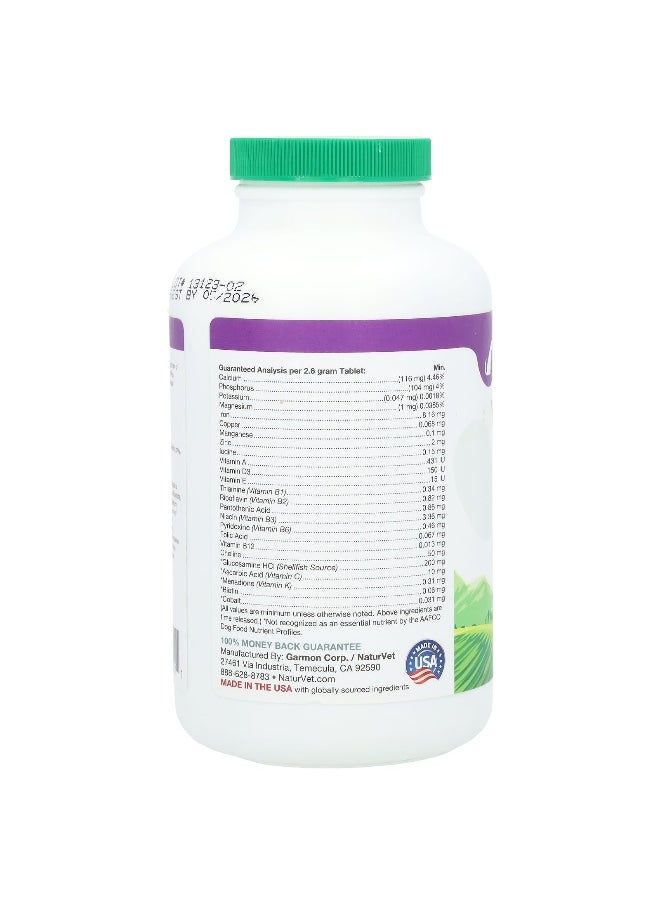 NaturVet NaturVet, VitaPet Senior, Daily Vitamins + Glucosamine, For Dogs, 180 Chewable Tabs, 1 lb (468 g)  - Image 2