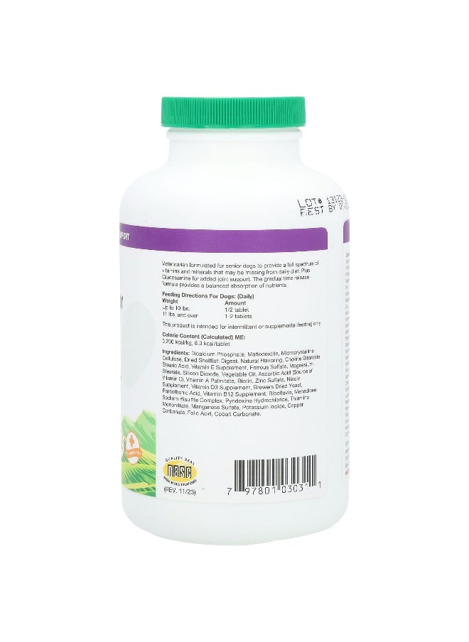 NaturVet NaturVet, VitaPet Senior, Daily Vitamins + Glucosamine, For Dogs, 180 Chewable Tabs, 1 lb (468 g)  - Image 3