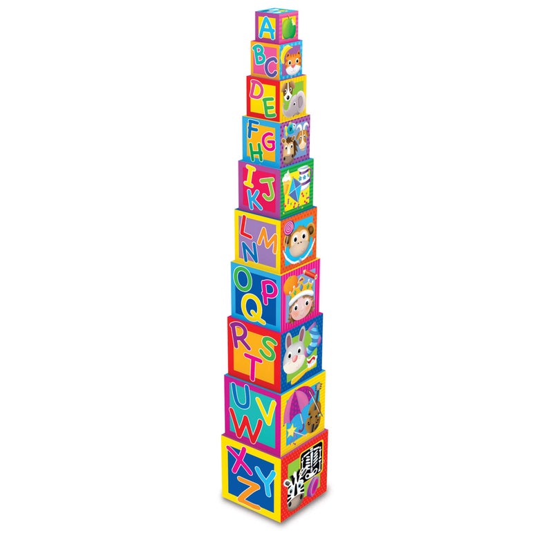 THE LEARNING JOURNEY Learning Journey International LLC Play & Learn - Stacking Cubes - STEM Toddler Toys & Gifts for Boys & Girls Ages 12 Months and Up - Mind Building Developmental Learning Toy, Multi (100257) - Image 2