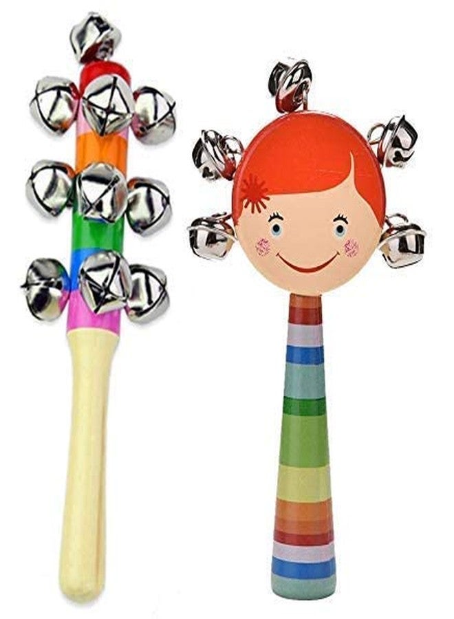 Bloombec Wooden Non Toxic Colourful Rattle Toys for Newborn Baby, Musical Infant Toy, 3 Rattles and 1 Xylophone, Age 0+ (Set of 4, Multicolor) - Image 5