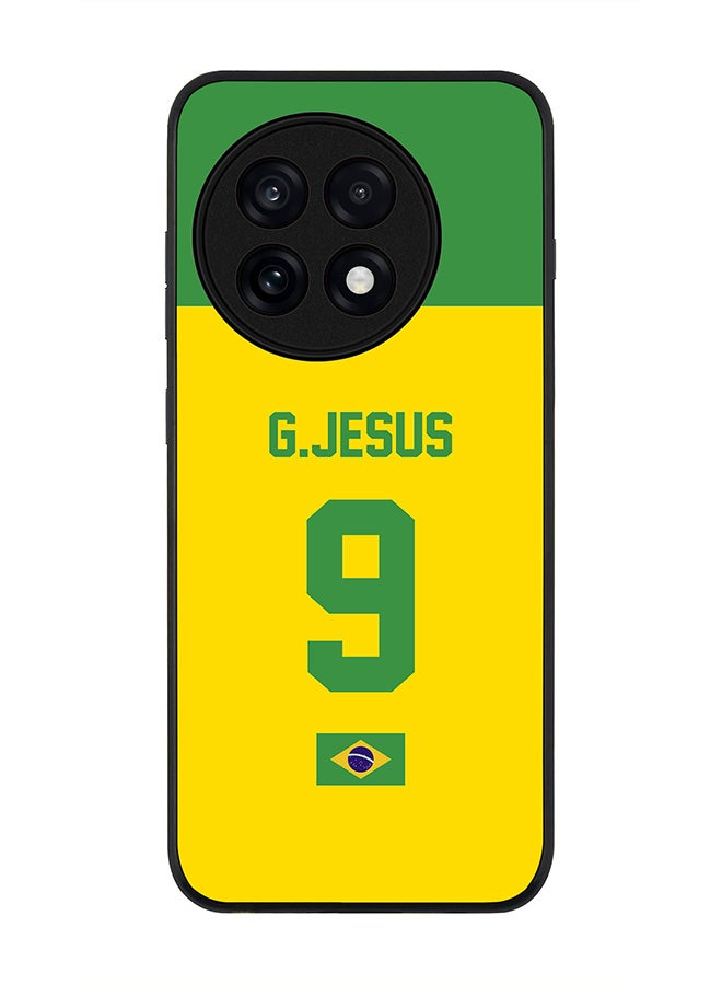 Stylizedd For OnePlus 13R / Ace 5 Pro Case,Slim fit Camera Protection, Shockproof Thin Phone cover  - Football - Brazil,  G.Jesus