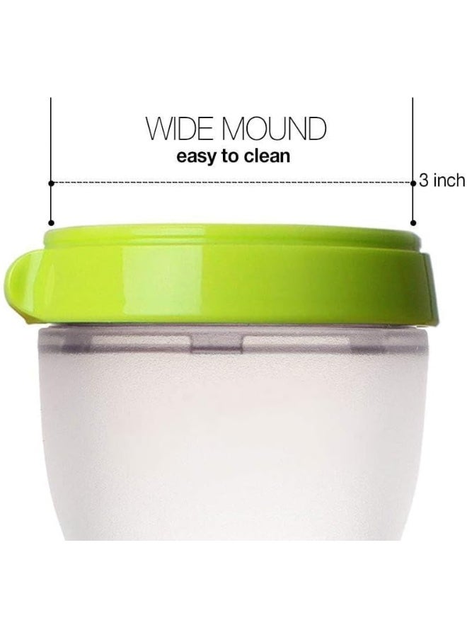 ROMIRUS Caps and Collars Compatible for Comotomo Baby Feeding Bottles, Set of 2, Green - Image 5