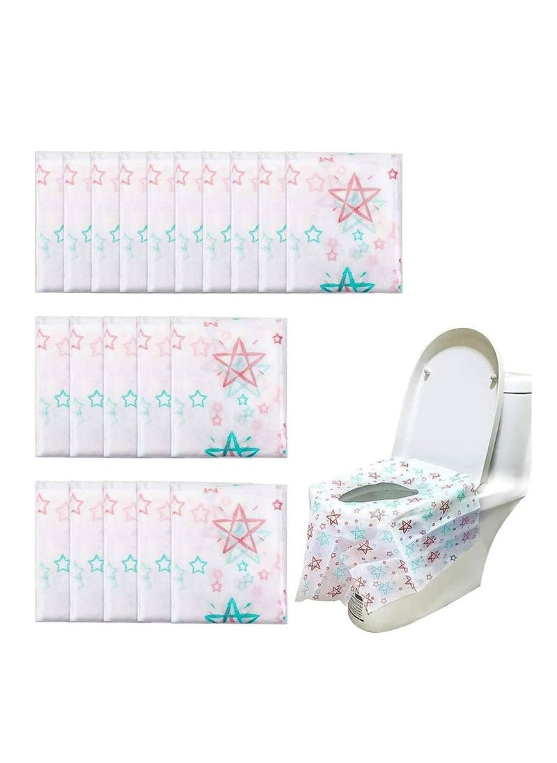 SYOSI Disposable Paper Stronger Thicker Safe Antibacterial Waterproof Toilet Seat Covers Maternal Toilet mat Travel Essential Office Kids Potty Training or Public Toilet 20PCS  - Image 1