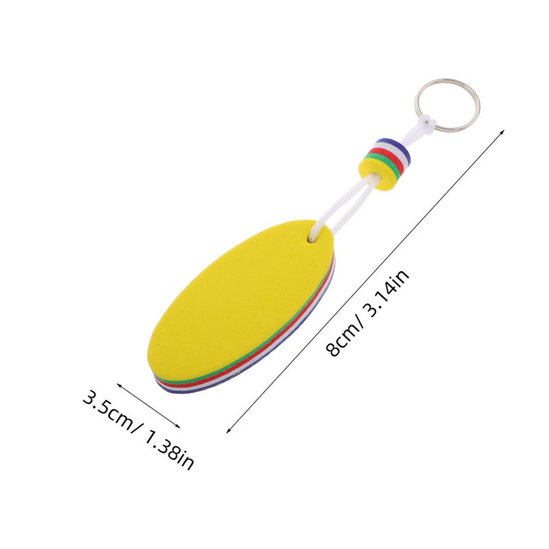 6pcs Orange Foam Floating Keychain for Boating Surfing Water Sports with Surfboard Pendant - Image 3