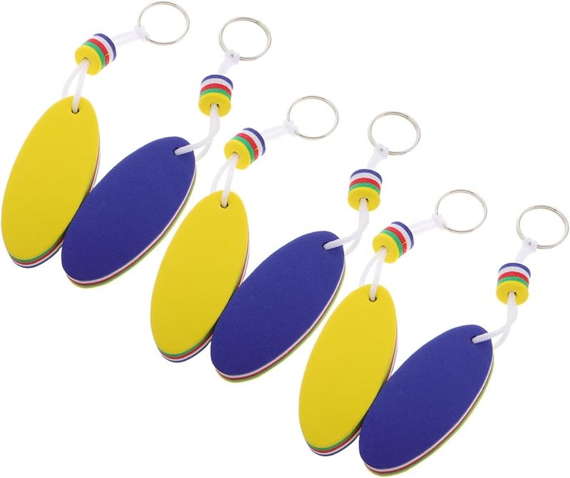 6pcs Orange Foam Floating Keychain for Boating Surfing Water Sports with Surfboard Pendant - Image 1