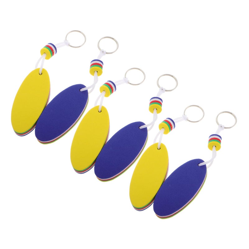 6pcs Orange Foam Floating Keychain for Boating Surfing Water Sports with Surfboard Pendant - Image 2