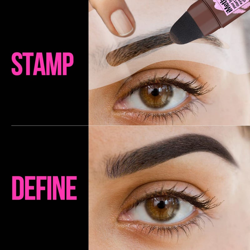 iMethod Eyebrow Stamp for Eyebrow Stencil Kit - Brow Stamp Refill Eyebrow Powder, Brown - Image 3
