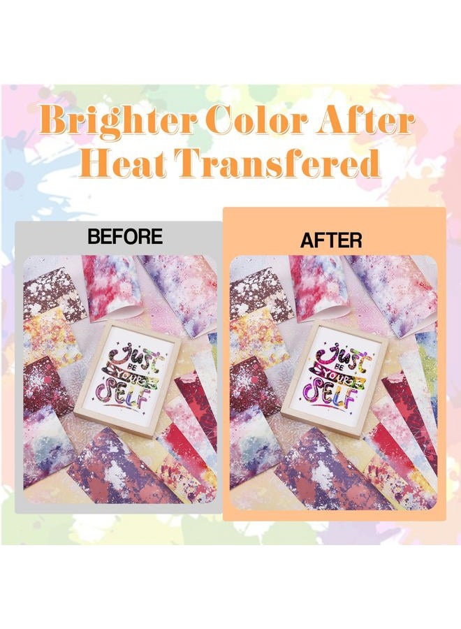 HTVSTD Colorful Splash Sublimation Transfer Ink Paper 16 Sheets 12inches * 10inches Watercolor Sublimation Paper Transfer Sheets for Mugs Tumblers DIY - Image 3