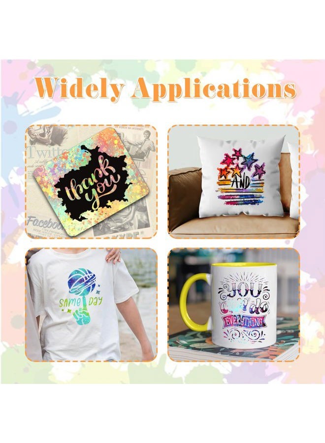 HTVSTD Colorful Splash Sublimation Transfer Ink Paper 16 Sheets 12inches * 10inches Watercolor Sublimation Paper Transfer Sheets for Mugs Tumblers DIY - Image 4