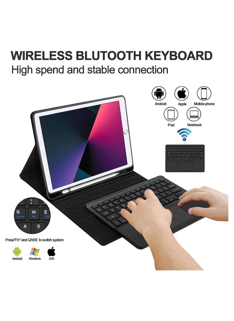 ELTRAZONE - Touchpad iPad Case Keyboard 9.7 inch, Compatible with iPad 6th Generation,iPad 5th Gen, iPad Pro 9.7 inch, iPad Air 2,iPad Air, Smart Folio Cover Case with Wireless Keyboard - Image 1
