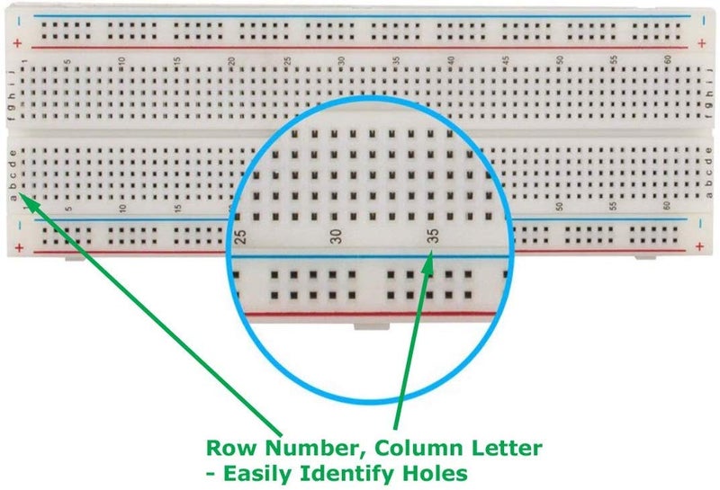REES52 SOLDERLESS EXPERIMENT PLUG-IN BREADBOARD KIT WITH PRE-FORMED SOLID JUMPER WIRES FOR PROTO-TYPING CIRCUIT/ARDUINO (830 TIE-POINTS) - Image 1