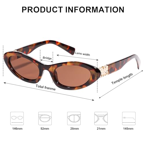 AICase Bruno Merch Mars Peso Gifts Pluma Retro Oval Sunglasses for Women Men Small 90s Sun Glasses Trendy Round Shades Cute Miu Designer Sunnies UV400 Protection - Image 3