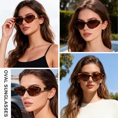 AICase Bruno Merch Mars Peso Gifts Pluma Retro Oval Sunglasses for Women Men Small 90s Sun Glasses Trendy Round Shades Cute Miu Designer Sunnies UV400 Protection - Image 5