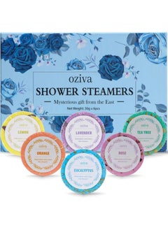 OZiva Aromatherapy Shower Steamers Box of 6 Premium Shower Bombs with Essential Oils Self Care Christmas Gifts for Women and Easter Basket Stuffers for Adults and Teens Holiday Gifts for Women 