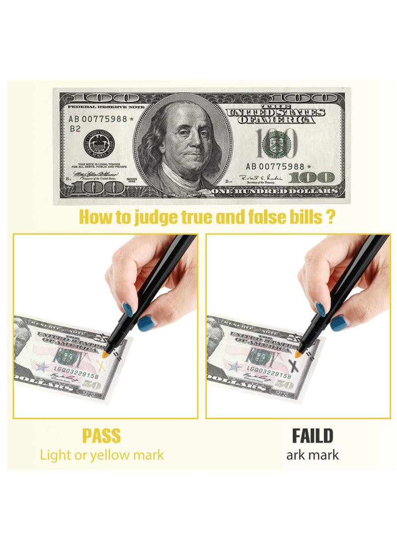 KASTWAVE - Counterfeit Bill Detector Pen Money Checker Bill Money Detector Marker Pen for Cash Currency Note (20 Pieces) - Image 1